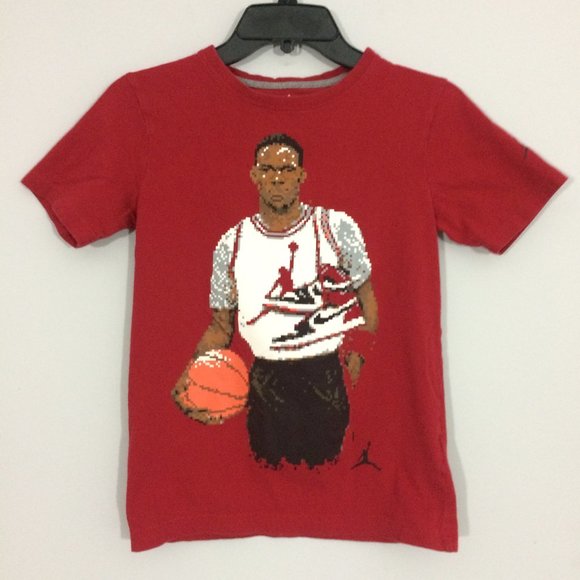 Jordan Other - Jordan Boys M 10-12 Red Pixelated Graphic Tshirt